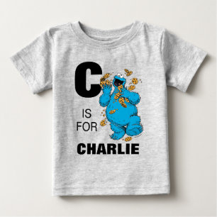Vintag - C ist für Cookie Monster   Name hinzufüge Baby T-shirt