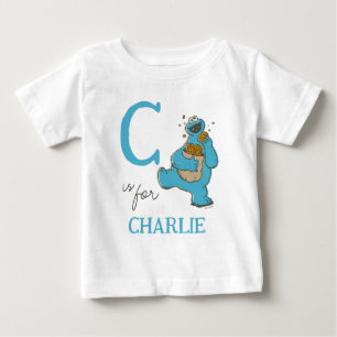 Vintag - C ist für Cookie Monster Name hinzufüge Baby T-shirt