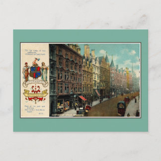 Vintag ca. 1900 Birmingham Corporation Street Postkarte