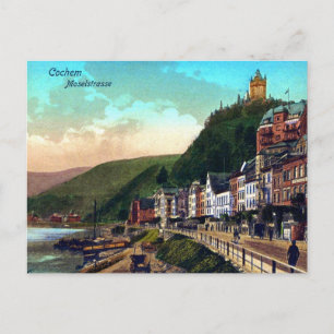 Vintag ca. 1900 Cochem Moselstrasse Moselle Postkarte