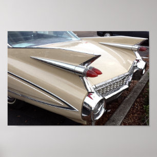 Vintag Cadillac Fleetwood Fins Poster