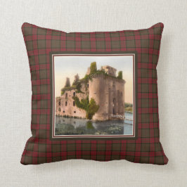 Vintag Caerlaverock Burg Clan Maxwell Tartan Kissen