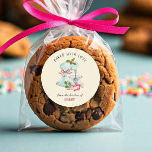 Vintag Cake Mixer Bakers Holiday Classic Round Runder Aufkleber