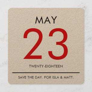 Vintag Calender   Save The Date