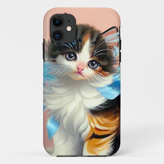 Vintag Calico Kitten Illustration Case-Mate iPhone Hülle (Rückseite)