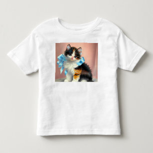 Vintag Calico Kitten Illustration Kleinkind T-shirt
