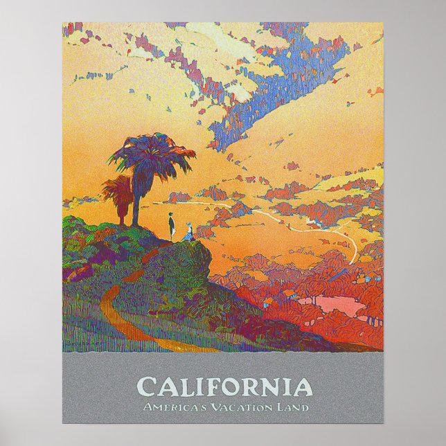 Vintag California United Staaten Travel Poster (Vorne)