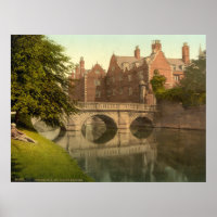 Vintag Cambridge England, St. Johns Bridge
