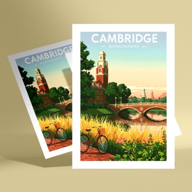 Vintag Cambridge Massachusetts Postkarte (Von Creator hochgeladen)