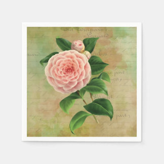 Vintag Camellia, Französisch botanisch Serviette