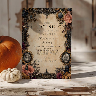 Vintag Cameo Gothic Halloween Einladung