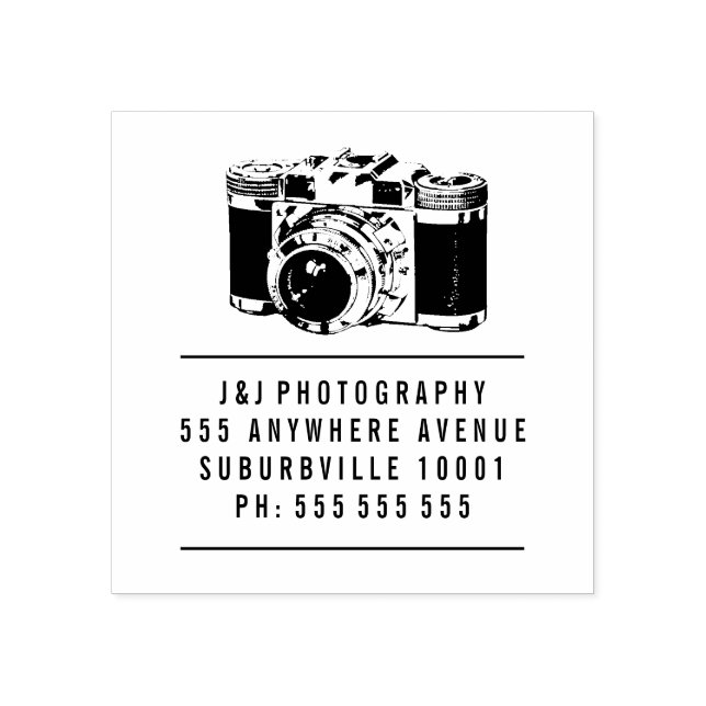 Vintag Camera Fotograf Gummi-Briefmarke Gummistempel (Prägung)