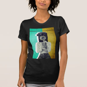 Vintag Camera Girl - Kunstkollektion T-Shirt
