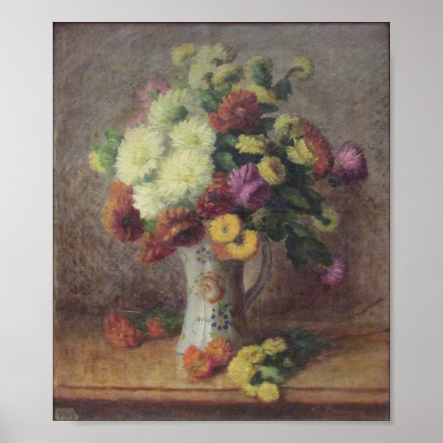 Vintag Camille Bouvagne A Bouquet Blume Poster (Vorne)