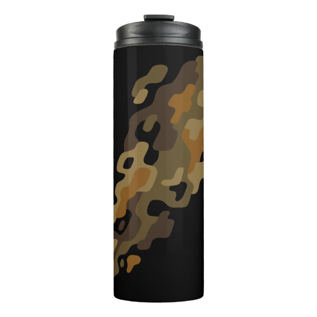 Vintag Camouflage Camouflage Streak Brown Thermosbecher (Vorderseite)