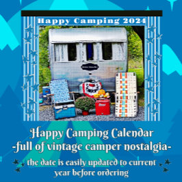 Vintag Campers Happy Camping 2024 Kalender