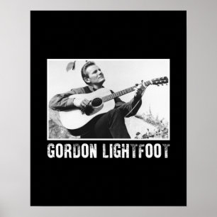 Vintag Canada Singer Gordon Lightfoot Poster