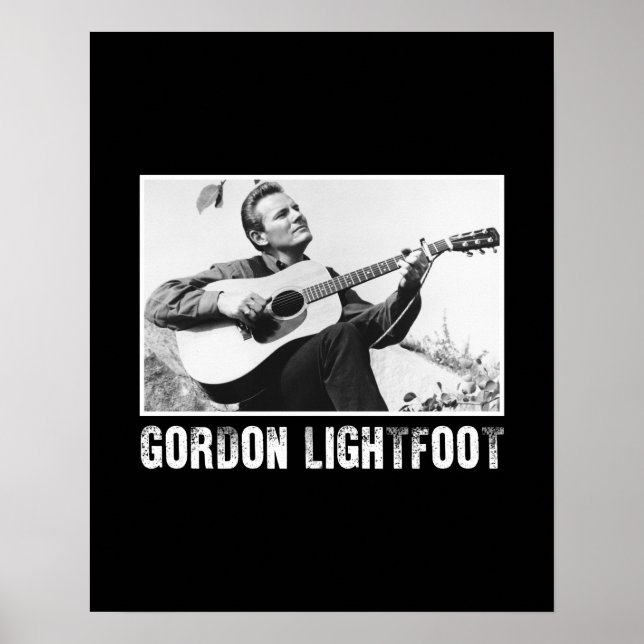 Vintag Canada Singer Gordon Lightfoot Poster (Vorne)