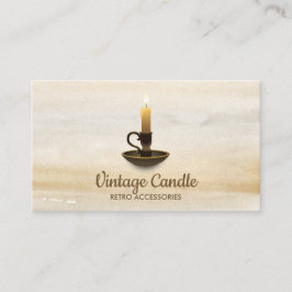 Vintag Candle Watercolor Boho Visitenkarte