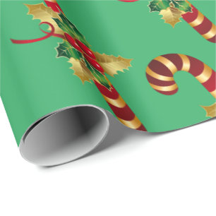 Vintag Candy Cane Weihnachten Geschenkpapier