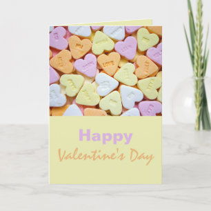 Vintag Candy Hearts Valentine Karte
