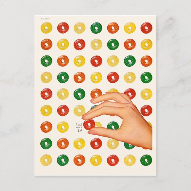 Vintag Candy Postkarte (Vorderseite)