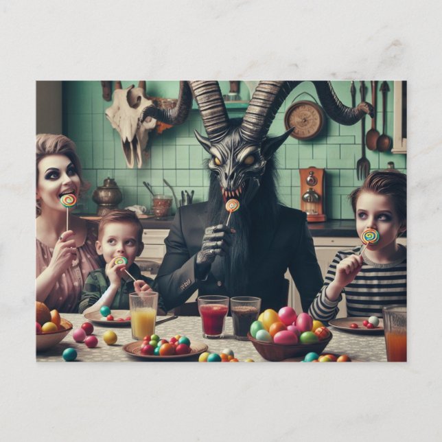 Vintag Candy Supper Occult Postkarte (Vorderseite)