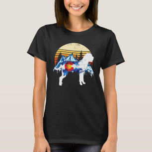 Vintag Cane Corso Dog Colorado Flag Sunset Retro T-Shirt