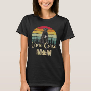 Vintag Cane Corso Mama Hund Liebt Muttertagsgesche T-Shirt