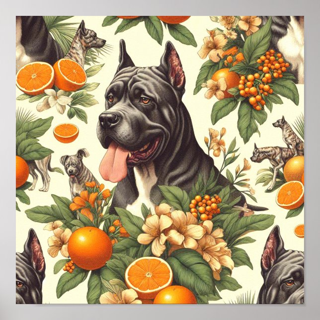 Vintag Cane Corso Seamless Poster (Vorne)