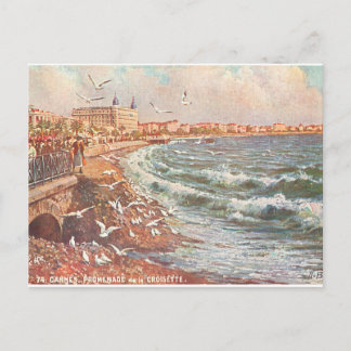Vintag Cannes Frankreich Postkarte
