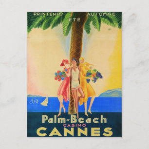 Vintag Cannes French Travel Postkarte