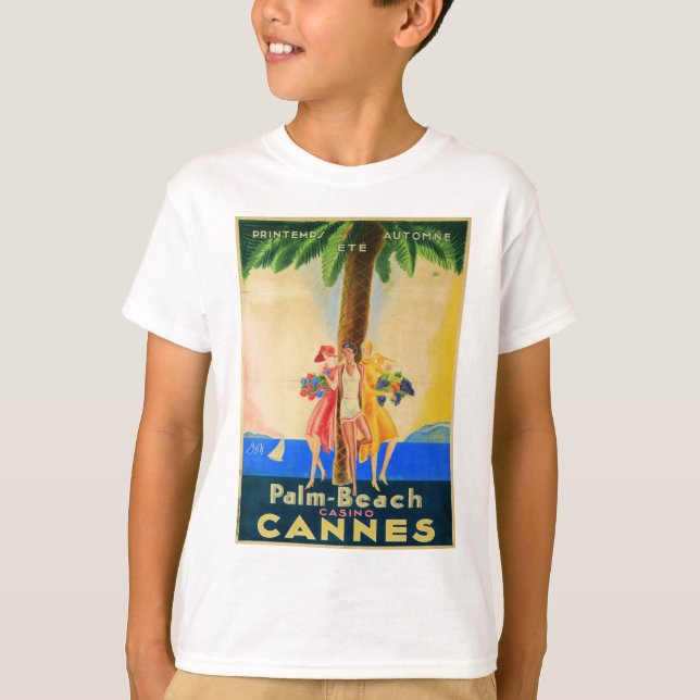 Vintag Cannes French Travel T-Shirt (Vorderseite)
