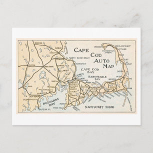 Vintag Cape Cod Auto Karte