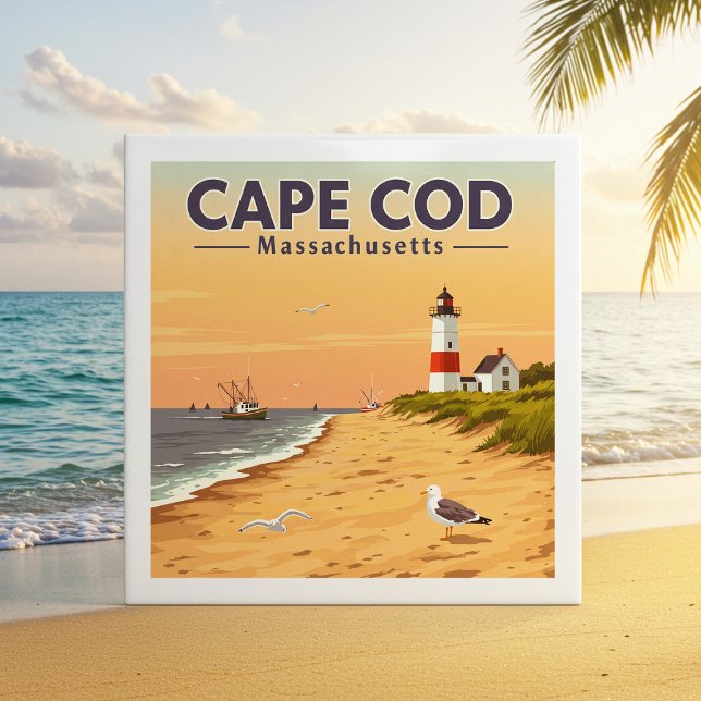 Vintag Cape Cod Massachusetts Fliese (Von Creator hochgeladen)