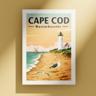 Vintag Cape Cod Massachusetts Postkarte