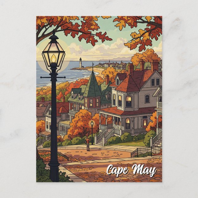 Vintag CapMay New Jersey Travel Postkarte (Vorderseite)