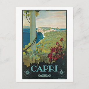 Vintag Capri Italien Reiseanzeige Postkarte