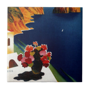 Vintag Capri Italien Reisen Fliese