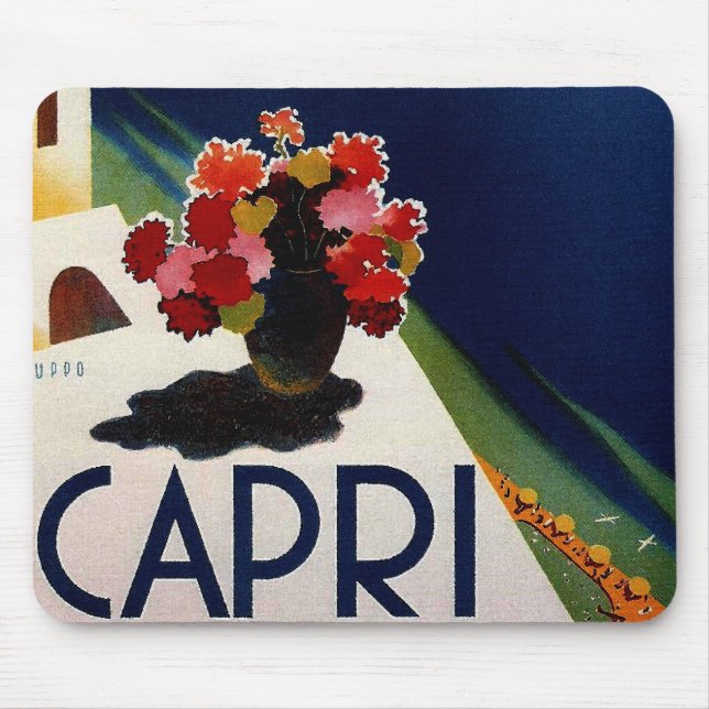 Vintag Capri Italien Reisen Mousepad (Vorne)