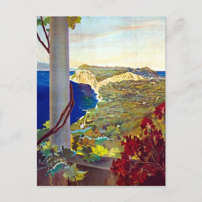 Vintag Capri Italien Reisen Postkarte (Vorderseite)