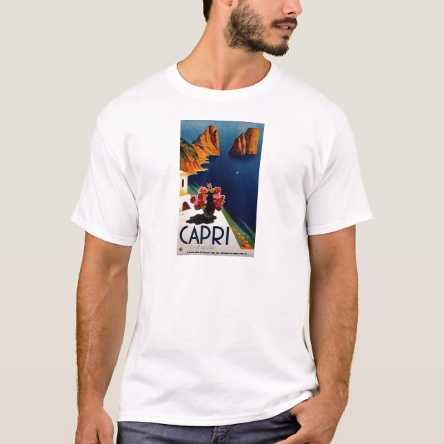 Vintag Capri Italien Reisen T-Shirt (Vorderseite)