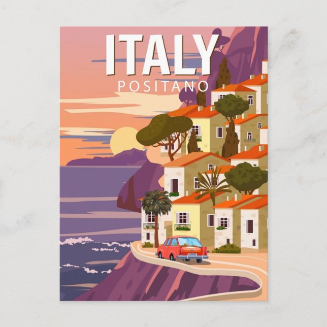 Vintag Capri Italien Sorrento Neapel positano Postkarte (Vorderseite)