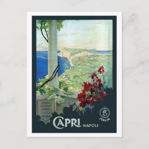 Vintag Capri Napoli Italien Reiseplakat Postkarte