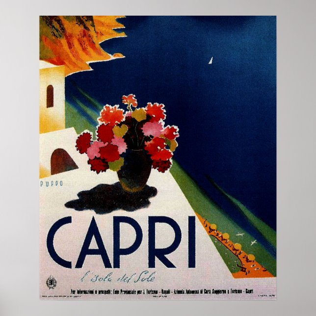 Vintag Capri Reiseplakat Poster (Vorne)
