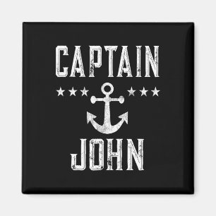 Vintag Captain John - Familienfahrt oder See Boati Magnet