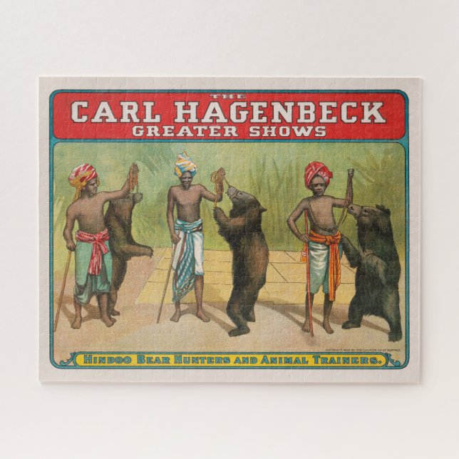 Vintag Carl Hagenbeck Circus Poster Puzzle (Horizontal)