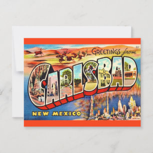 Vintag Carlsbad NM Postkarte