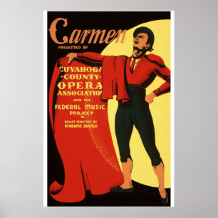 Vintag Carmen Opera Werbung 1939 Poster