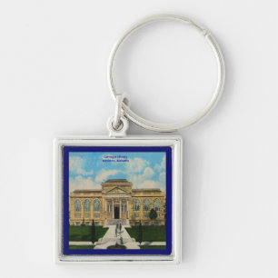 Vintag Carnegie Library Anniston Alabama Schlüsselanhänger